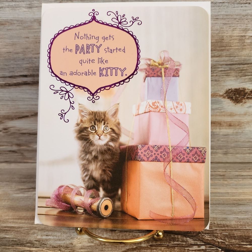 Taylor Swift American Greetings Kitten Birthday Card Glitter NSTS81610-05X